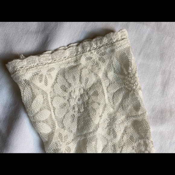 Ivory 70's Inspired Floral Lace V Neck Dress S - Picture 8 of 9